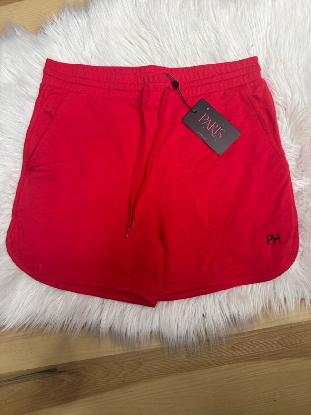 Parish Hilton Red Athletic Drawstring Shorts